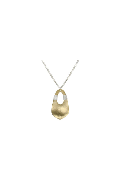 Wire Wrapped Open Teardrop Necklace