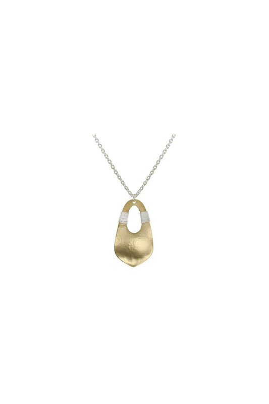 Wire Wrapped Open Teardrop Necklace