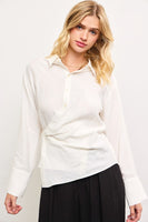 Wrap Front Button Down