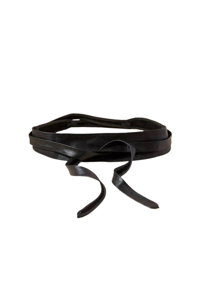 Wrap Leather Belt Black