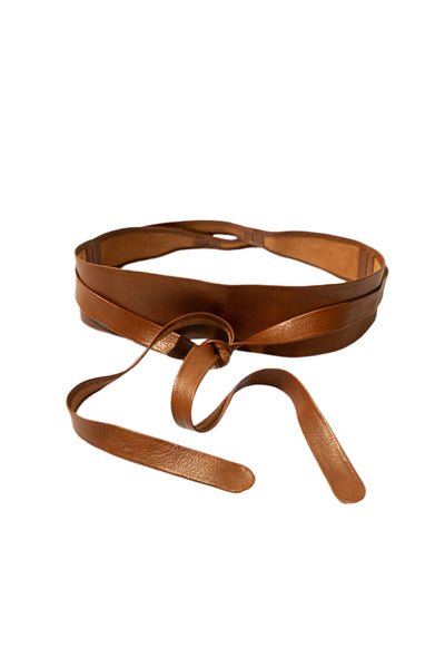 Wrap Leather Belt Whiskey