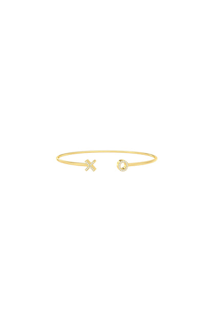 XO Flexi Cuff Bracelet Gold