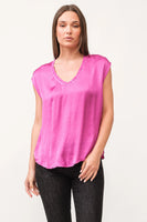 Yanis Silky V-Neck Top Dahlia Mauve