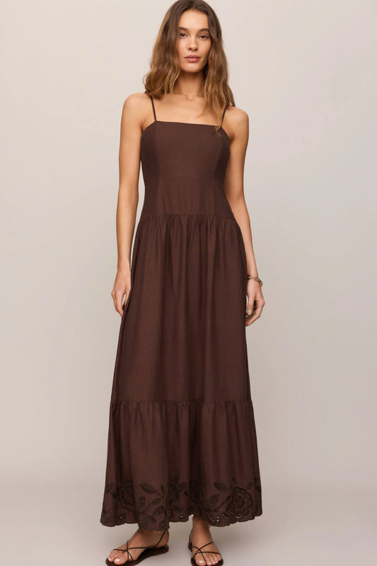 Esti Embroidered Hem Maxi Dress