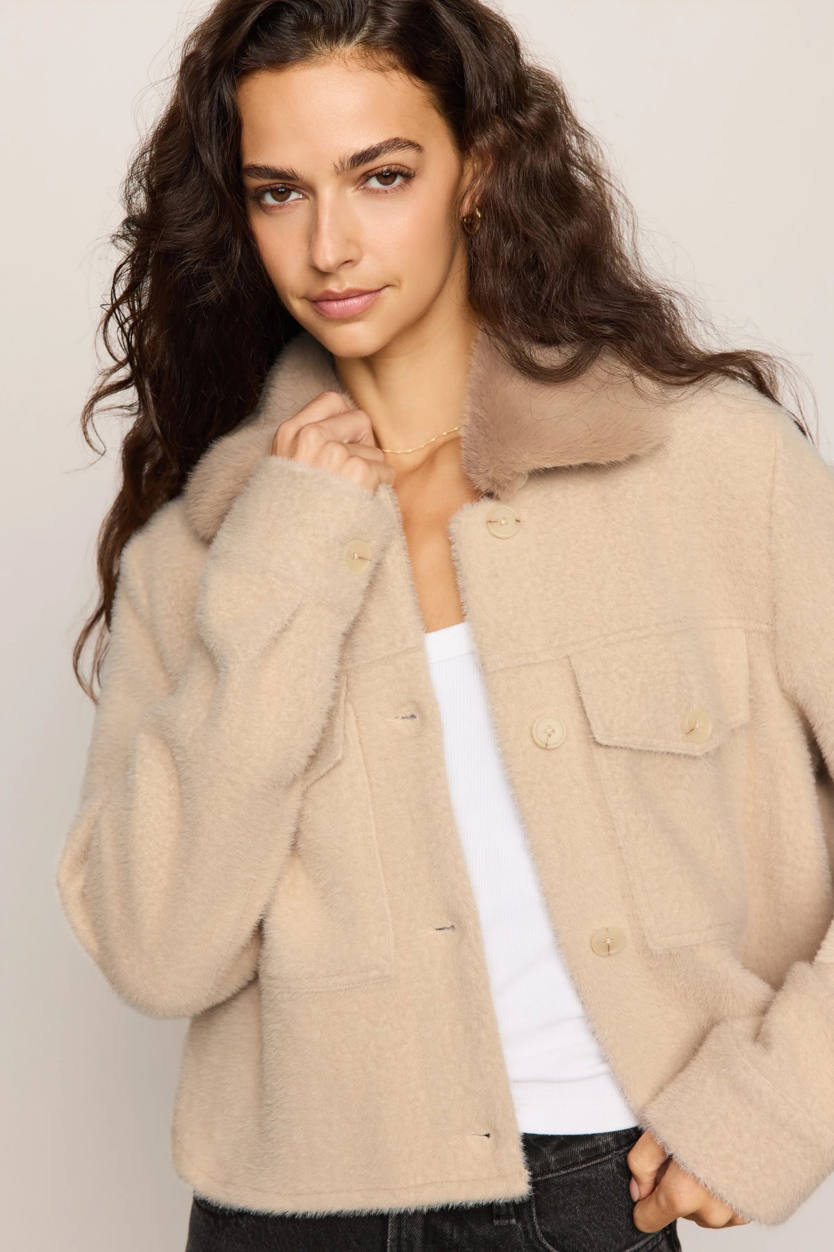 Peyton Faux Fur Collar Jacket