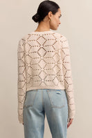 Rosalyn Diamond Sweater Cardigan Crystal