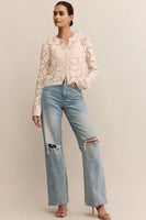 Rosalyn Diamond Sweater Cardigan Crystal