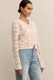 Rosalyn Diamond Sweater Cardigan Crystal