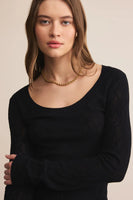 Tibi Scoop Neck Mesh Top