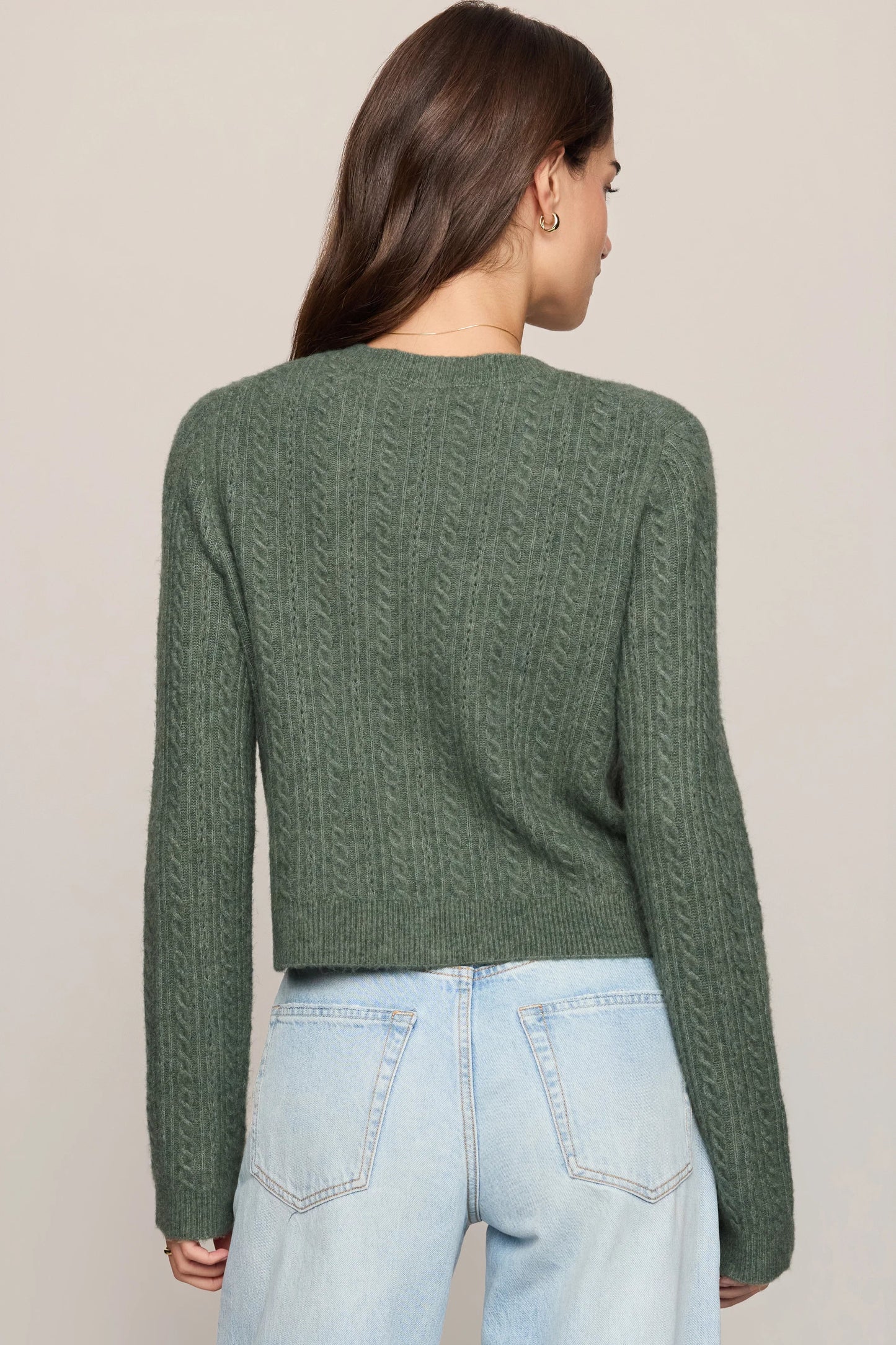 Medina Cable Pointelle Knit Cardigan