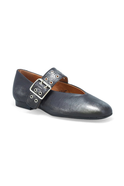 Zephyr Mary Jane Flat Gunmetal