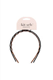 Black & Tort Zig Zag Headband 2pc