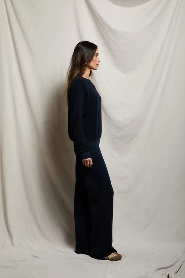 Ziggy Reverse Fleece Sweatshirt Navy
