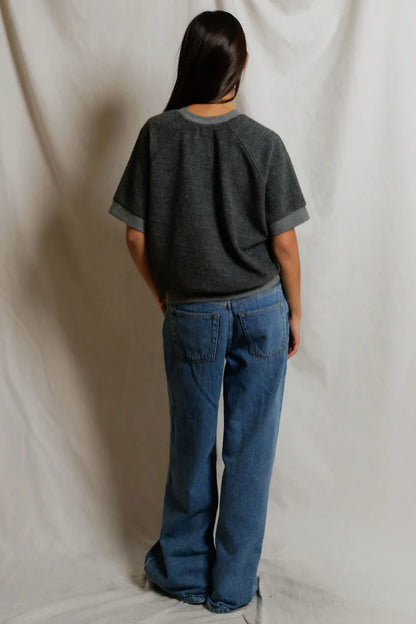 Ziggy Short Sleeve Sweatshirt Dark Heather Grey