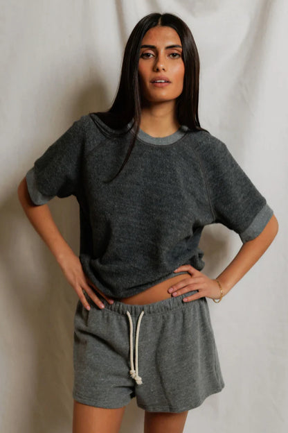 Ziggy Short Sleeve Sweatshirt Dark Heather Grey
