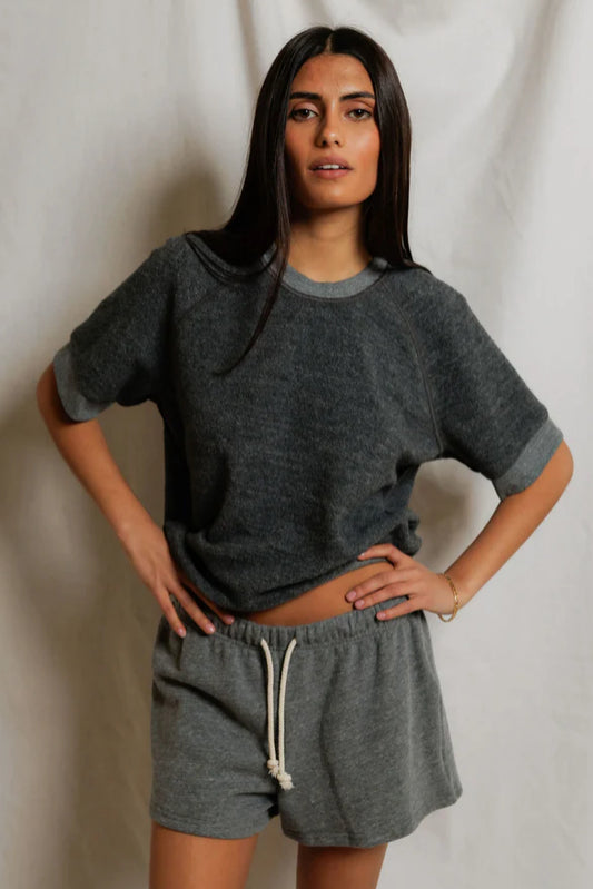 Ziggy Short Sleeve Sweatshirt Dark Heather Grey