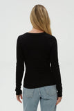 Zola Ribbed Long Sleeve Tee Black