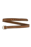 Zwier Oval Buckle Studded Belt Camel