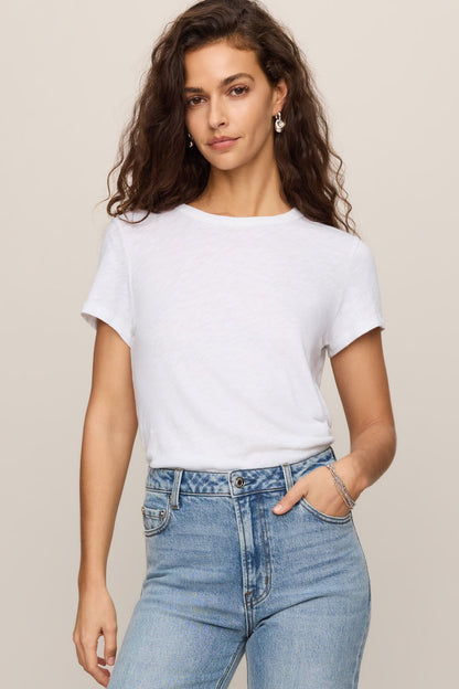 Junie Slub Tee Shirt White