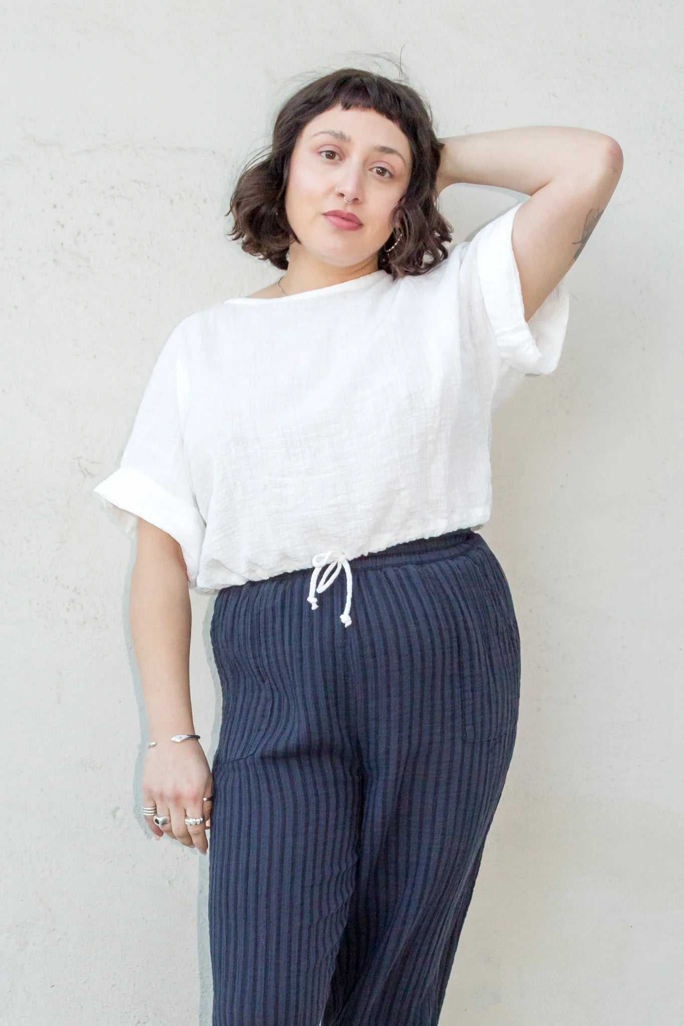 Ayana Cropped Gauze Top Milk