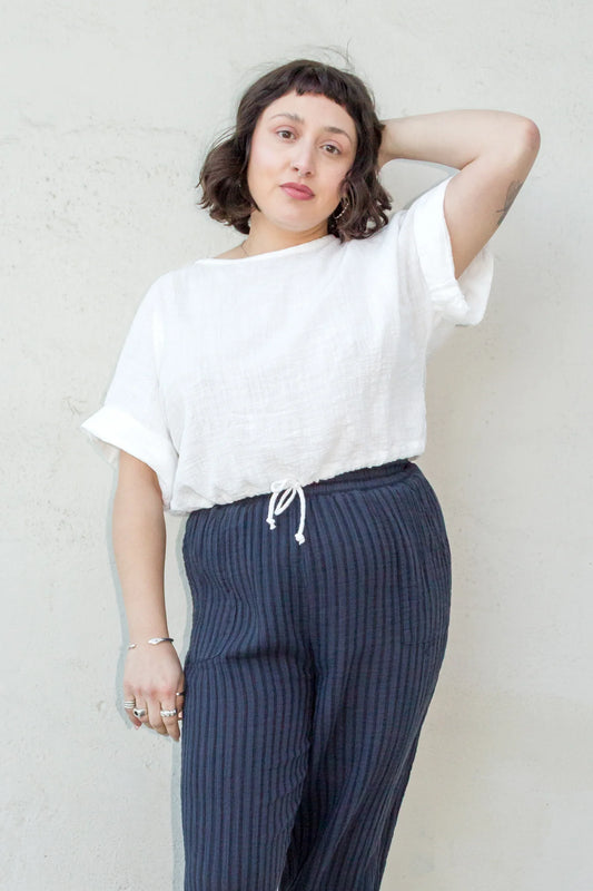 Ayana Cropped Gauze Top Milk