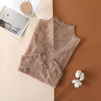 Long Sleeve Mock All Over Lace Top
