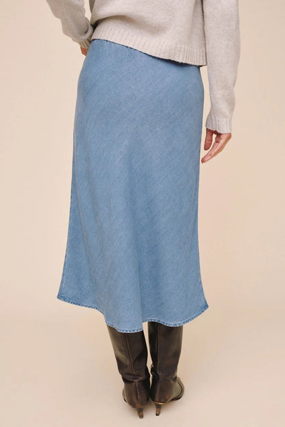 Bias Midi Skirt with Tie