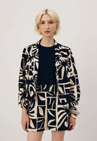 Cropped Printed Blazer