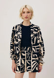 Cropped Printed Blazer