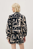 Cropped Printed Blazer