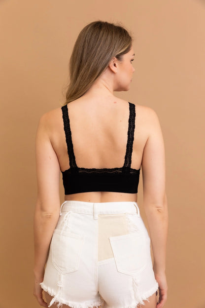 Lace Trim Padded Bralette