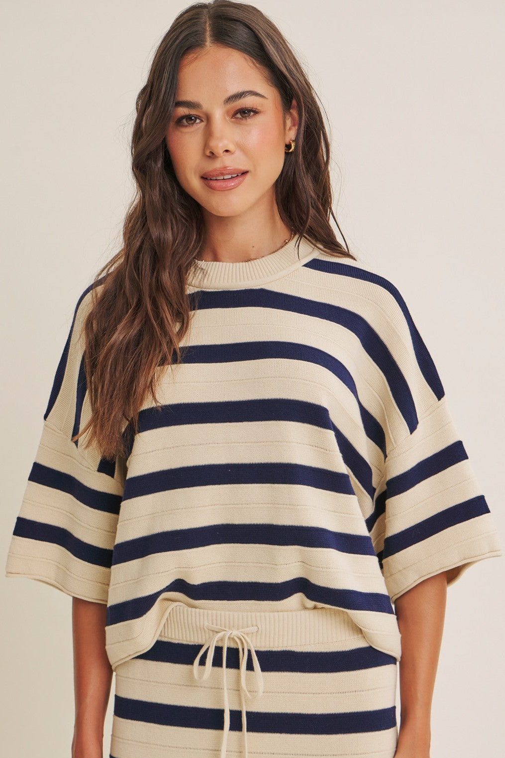 Weekend In Cannes Stripe Relaxed Sweater