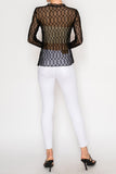 Sheer Lace Black Top