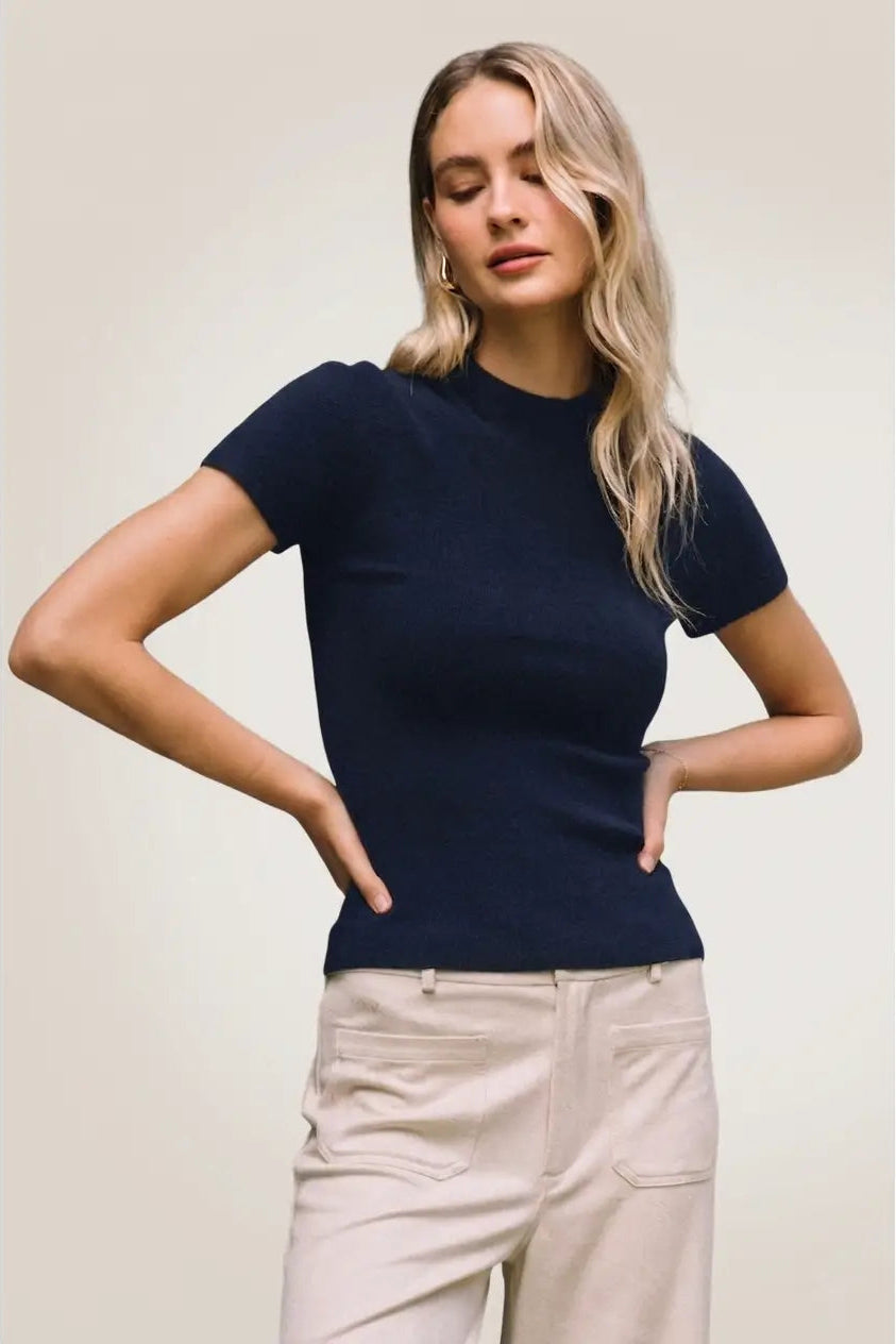 Short Sleeve Soft Knit Top