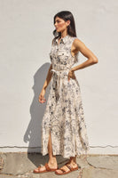 Sail Away Sleeveless Shirt Dress
