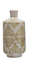 Tall Terracotta Patterened Vase