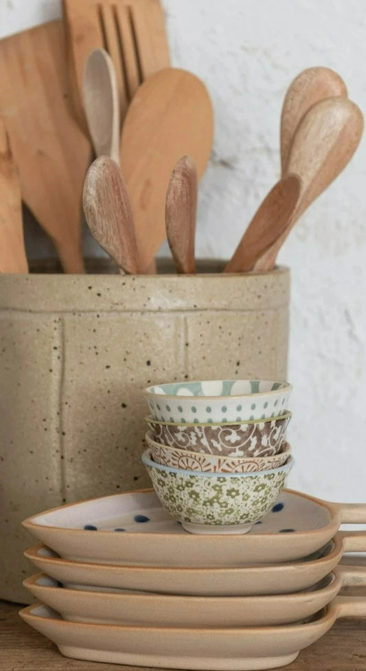 Stoneware Patterned Pinch Pot