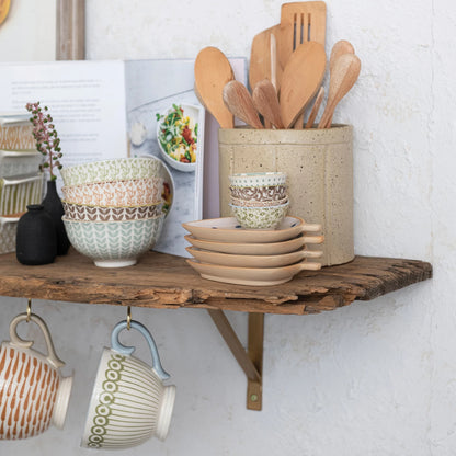 Stoneware Patterned Pinch Pot