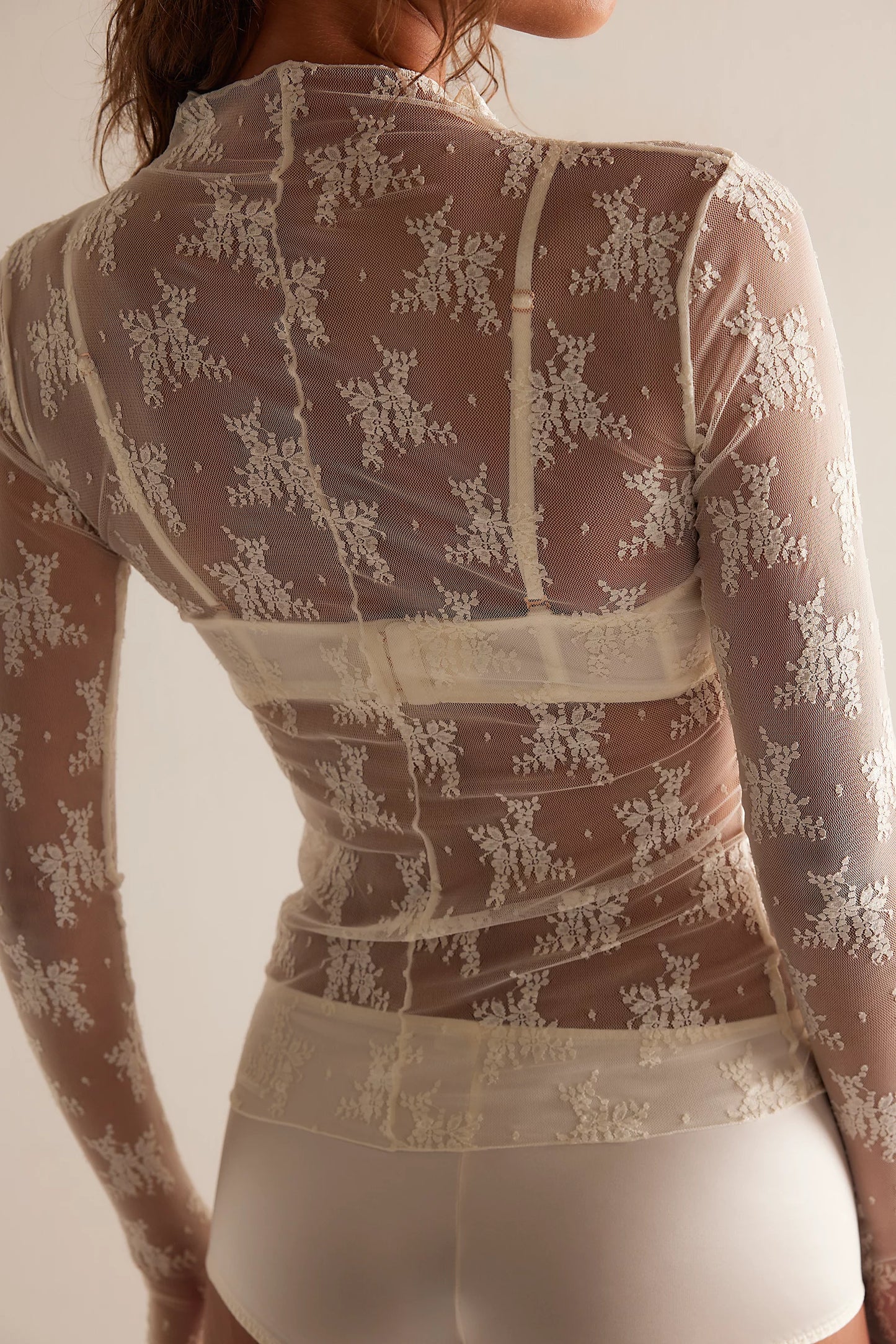 Lady Lux Lace Layering Top