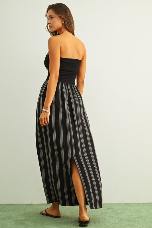 Tube Knit To Woven Dress