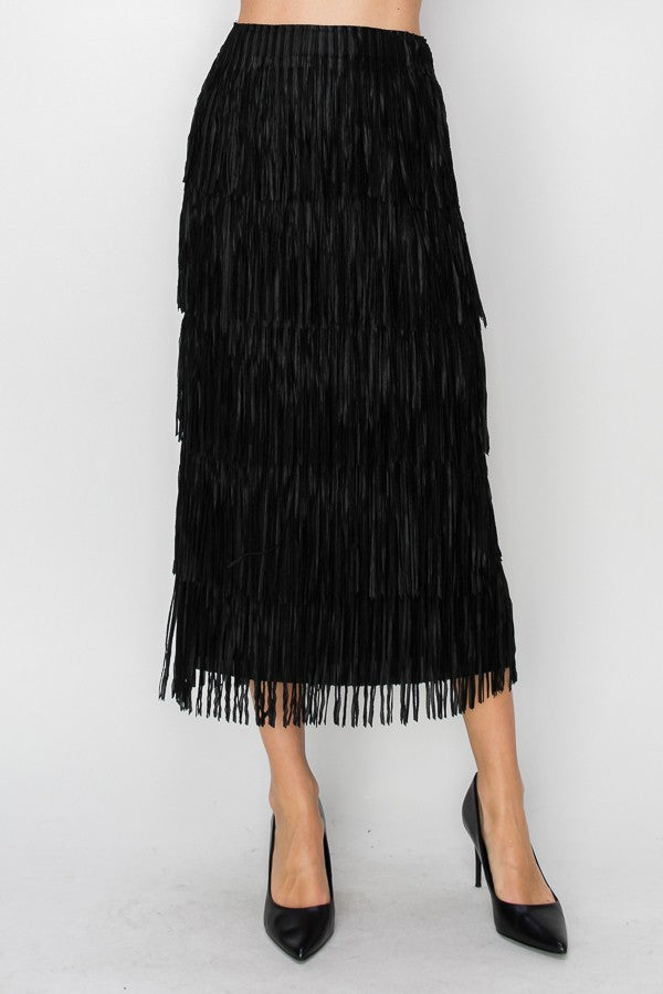 マタニティ WILLFULLY aslope fringe tiered SK マタニティ WILLFULLY aslope fringe tiered SK マタニティ