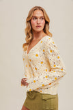 Daisy Crochet Button Down Cardigan