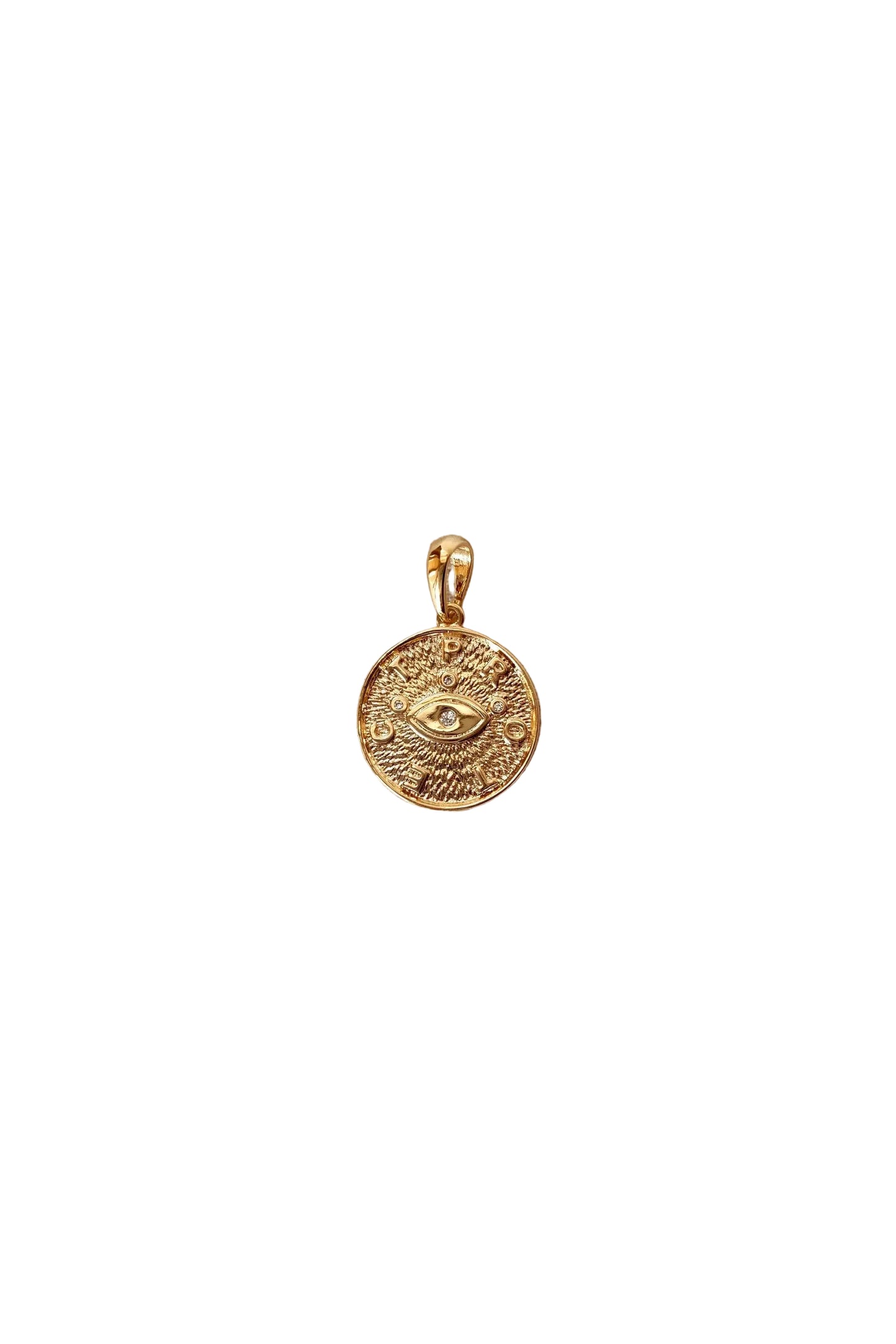 18k Gold Filled Evil Eye Protection Pendant