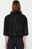 Fuzzy Metallic Sweater Cardigan