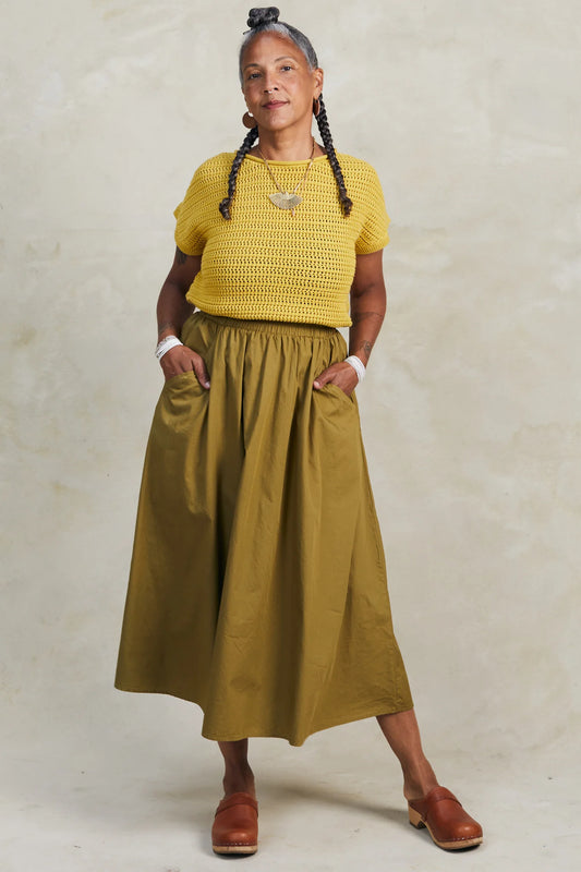 Fawn Skirt Poplin Fennel