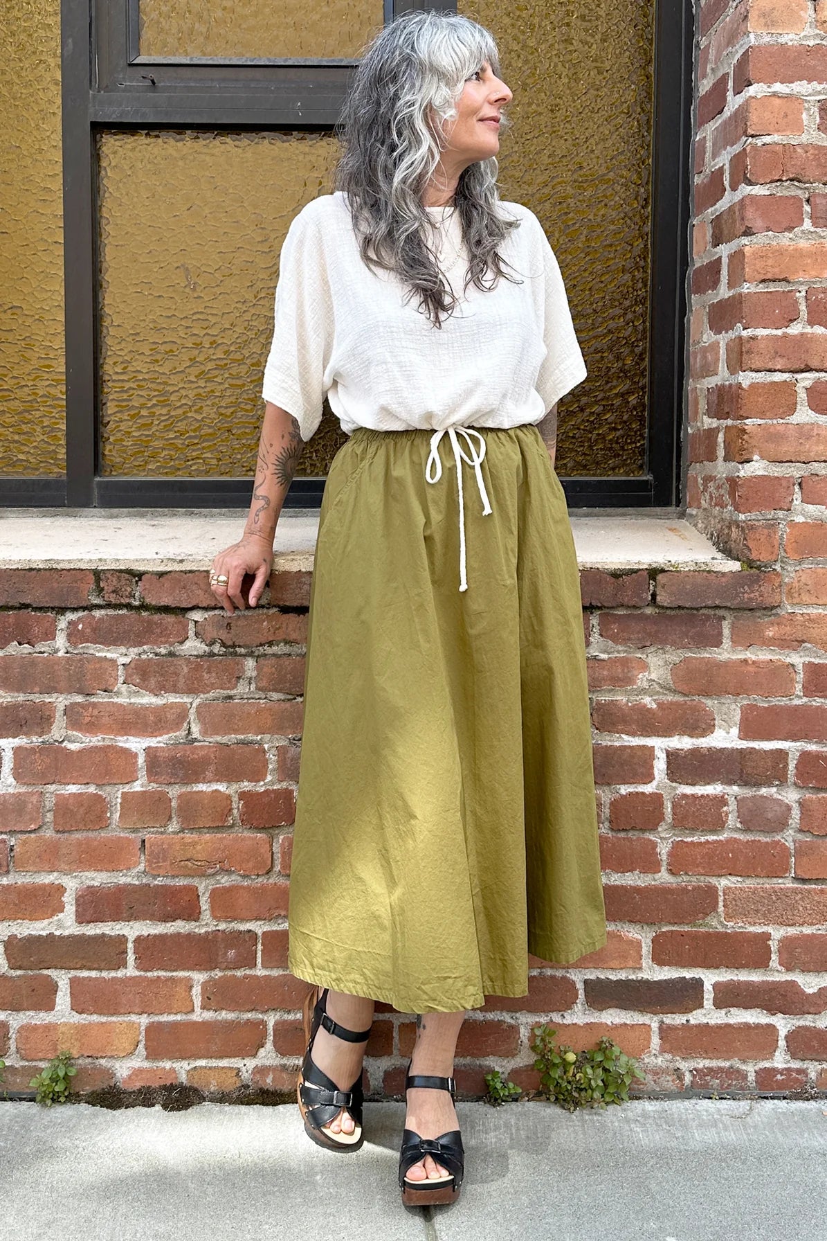 Ayana Cropped Gauze Top Milk
