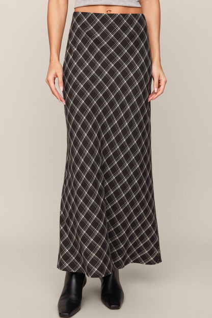 Europa Plaid Maxi Skirt