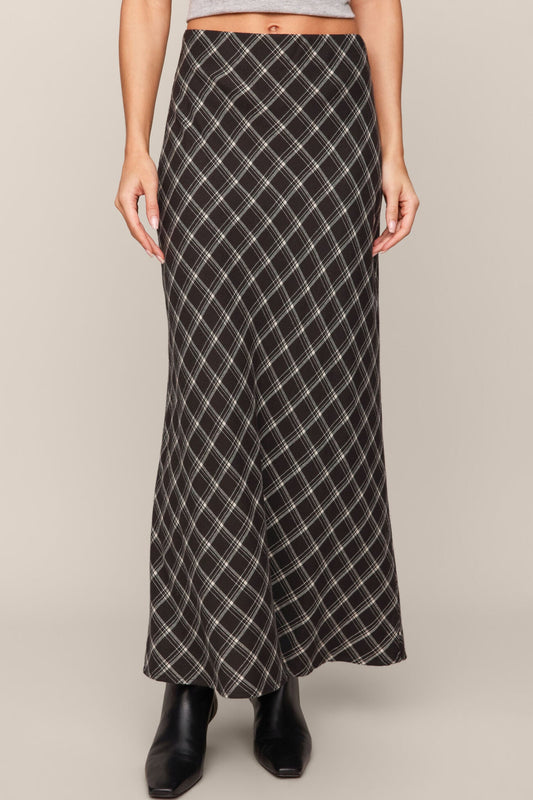 Europa Plaid Maxi Skirt