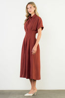 Short Sleeve Striped Maxi Dress