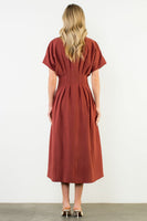 Short Sleeve Striped Maxi Dress